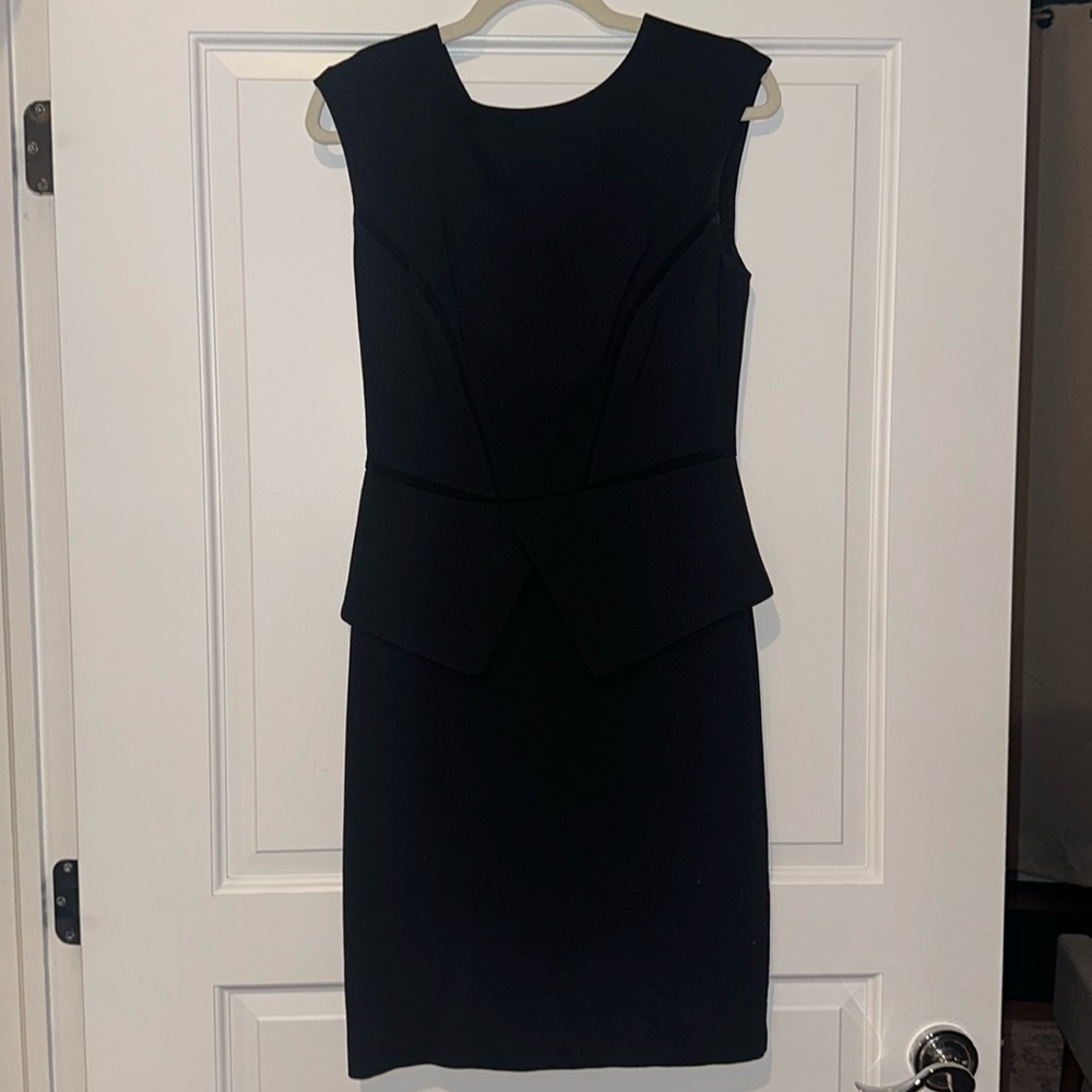 Black Ted Baker peplum dress, size 4